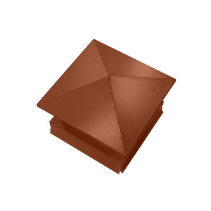 Дымник на трубу Аэро 390х390мм RAL 8004 МАТОВЫЙ Терракот