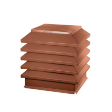 Дымник на трубу Модерн 390х390мм RAL 8004 МАТОВЫЙ Терракот