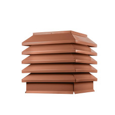 Дымник на трубу Модерн 390х390мм RAL 8004 МАТОВЫЙ Терракот