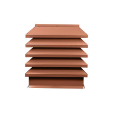 Дымник на трубу Модерн 390х390мм RAL 8004 МАТОВЫЙ Терракот