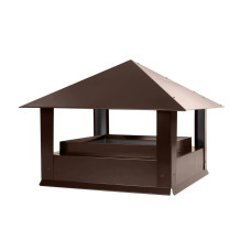 Дымник на трубу Стандарт 390х390мм RAL 8017 Шоколадно коричневый