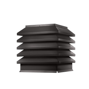 Дымник на трубу Модерн 520х520мм RAL 8019 Темно коричневый