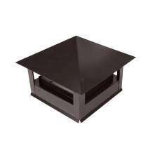 Дымник на трубу Стандарт 390х390мм RAL 8019 Темно коричневый