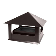 Дымник на трубу Стандарт 390х390мм RAL 8019 Темно коричневый