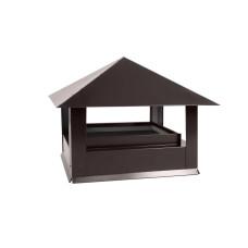 Дымник на трубу Стандарт 390х390мм RAL 8019 Темно коричневый