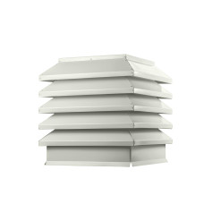 Дымник на трубу Модерн 390х390мм RAL 9002 Серо-белый