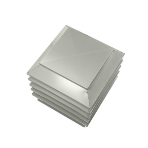 Дымник на трубу Модерн 390х390мм RAL 9002 Серо-белый