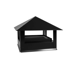 Дымник на трубу Стандарт 390х390мм RAL 9005 Черный