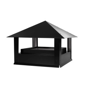 Дымник на трубу Стандарт 390х390мм RAL 9005 Черный