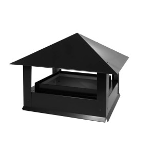 Дымник на трубу Стандарт 390х390мм RAL 9005 Черный