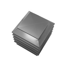 Дымник на трубу Модерн 390х390мм RAL 9006 Серебристый