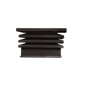 Дымник на трубу Хай-Тек с плоской крышей 640х640мм RR 32 МАТОВЫЙ Темный шоколад