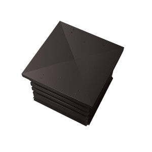 Дымник на трубу Хай-Тек с плоской крышей 640х640мм RR 32 МАТОВЫЙ Темный шоколад