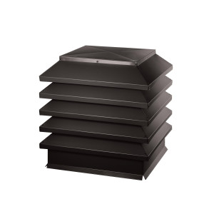 Дымник на трубу Модерн 640х640мм RR 32 Темный шоколад