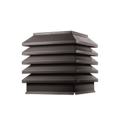 Дымник на трубу Модерн 390х390мм RR 32 Темный шоколад