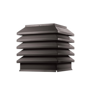 Дымник на трубу Модерн 640х640мм RR 32 Темный шоколад