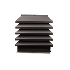 Дымник на трубу Модерн 390х390мм RR 32 Темный шоколад