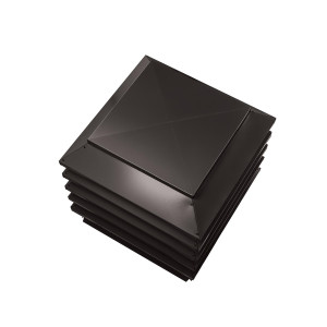 Дымник на трубу Модерн 640х640мм RR 32 Темный шоколад