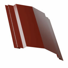 Планка конька для сэндвич панелей 0,45 PE RAL 3011 коричнево-красный