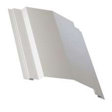 Планка конька для сэндвич панелей 0,45 PE RAL 9002 серо-белый