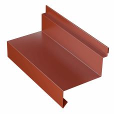 Планка отлива цокольного для сэндвич панелей 0,45 PE RAL 3011 коричнево-красный