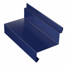 Планка отлива цокольного для сэндвич панелей 0,45 PE RAL 5005 сигнальный синий