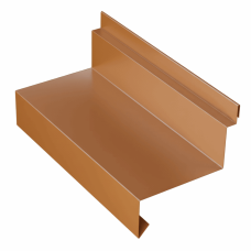 Планка отлива цокольного для сэндвич панелей 0,45 PE RAL 8004 терракота