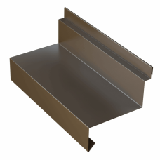 Планка отлива цокольного для сэндвич панелей 0,45 PE RAL 8019 серо-коричневый