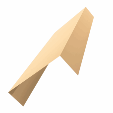 Планка заделки торца для сэндвич панелей 0,45 PE RAL 1014 слоновая кость