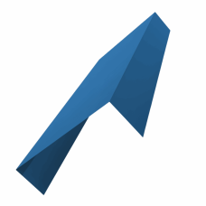 Планка заделки торца для сэндвич панелей 0,45 PE RAL 5005 сигнальный синий