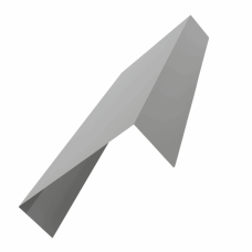 Планка заделки торца для сэндвич панелей 0,45 PE RAL 7004 сигнальный серый