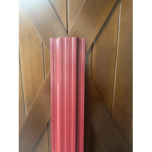 Евроштакетник двухсторонний П образный 110мм Полиэстер 0,45 мм RAL 3005 Вишневый