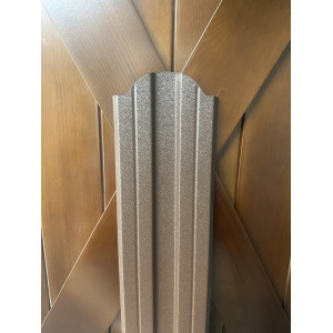 Евроштакетник МАТОВЫЙ двухсторонний М образный 110мм Полиэстер 0,5 мм RAL 8017 Коричневый шоколад