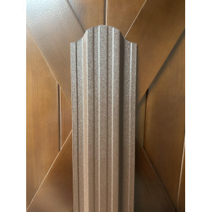 Евроштакетник Некондиция МАТОВЫЙ двухсторонний П образный 110мм Полиэстер 0,5 мм RAL 8017 Коричневый шоколад