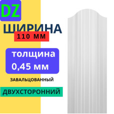 Евроштакетник двухсторонний П образный 110мм Полиэстер 0,45 мм RAL 9003 Белый