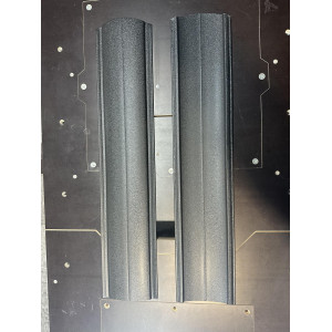 Евроштакетник Некондиция МАТОВЫЙ двухсторонний Полукруглый 122мм Полиэстер 0,5 мм RAL 9005 Черный