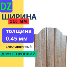 Евроштакетник двухсторонний М образный 110мм 0,45 мм Под дерево 