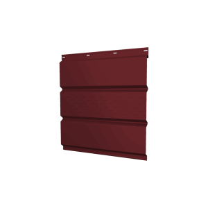 Софит металлический центральная перфорация 0,4 PE с пленкой RAL 3005 красное вино