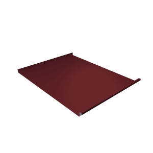 Фальц двойной стоячий Grand Line 0,45 PE с пленкой на замках RAL 3005 красное вино