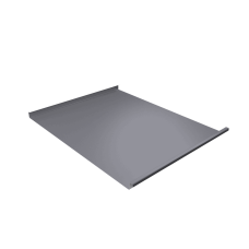 Фальц двойной стоячий Grand Line 0,45 PE с пленкой на замках RAL 7004 сигнальный серый