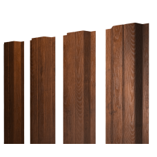 Штакетник П-образный A с прямым резом 0,45 Print-Double Premium Golden Wood Fresh