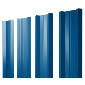 Штакетник М-образный А с прямым резом 0,45 PE RAL 5005 сигнальный синий