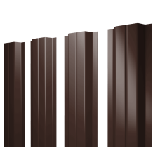 Штакетник П-образный A с прямым резом 0,5 Satin RAL 8017 шоколад