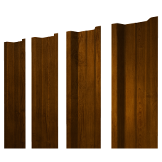 Штакетник П-образный В с прямым резом 0,4 Print Premium Golden Wood Intense FTC