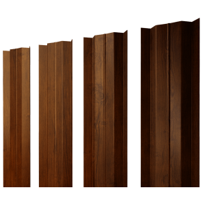 Штакетник М-образный В с прямым резом 0,4 Print Premium Golden Wood Intense FTC