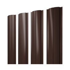 Штакетник Полукруглый Slim с прямым резом 0,45 PE RAL 8017 шоколад