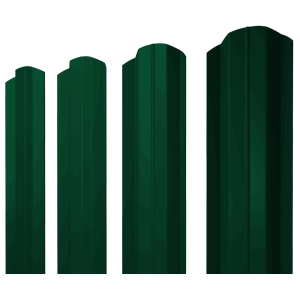 Штакетник М-образный В фигурный 0,4 PE RAL 6005 зеленый мох
