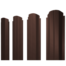 Штакетник П-образный А фигурный 0,5 Satin RAL 8017 шоколад