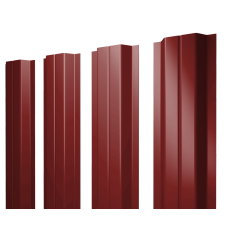 Штакетник П-образный A с прямым резом 0,45 PE RAL 3011 коричнево-красный