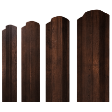 Штакетник М-образный B фигурный 0,45 Print-Double Premium Cherry Wood Dark F